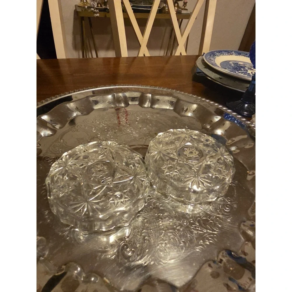 Anchor Hocking Early American Prescut (EAPC) glass star pattern ashtray or dish